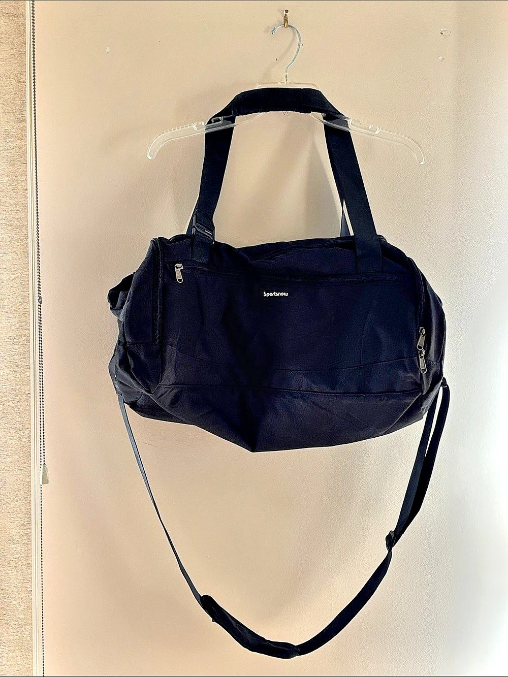 Sporty & Rich Black Shoulder Baby Bag
